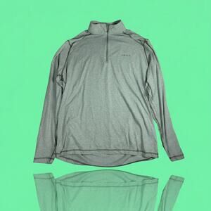 Orvis Men's Large Gray Quarter-Zip Pullover - Heritage Outdoor Performance Layer